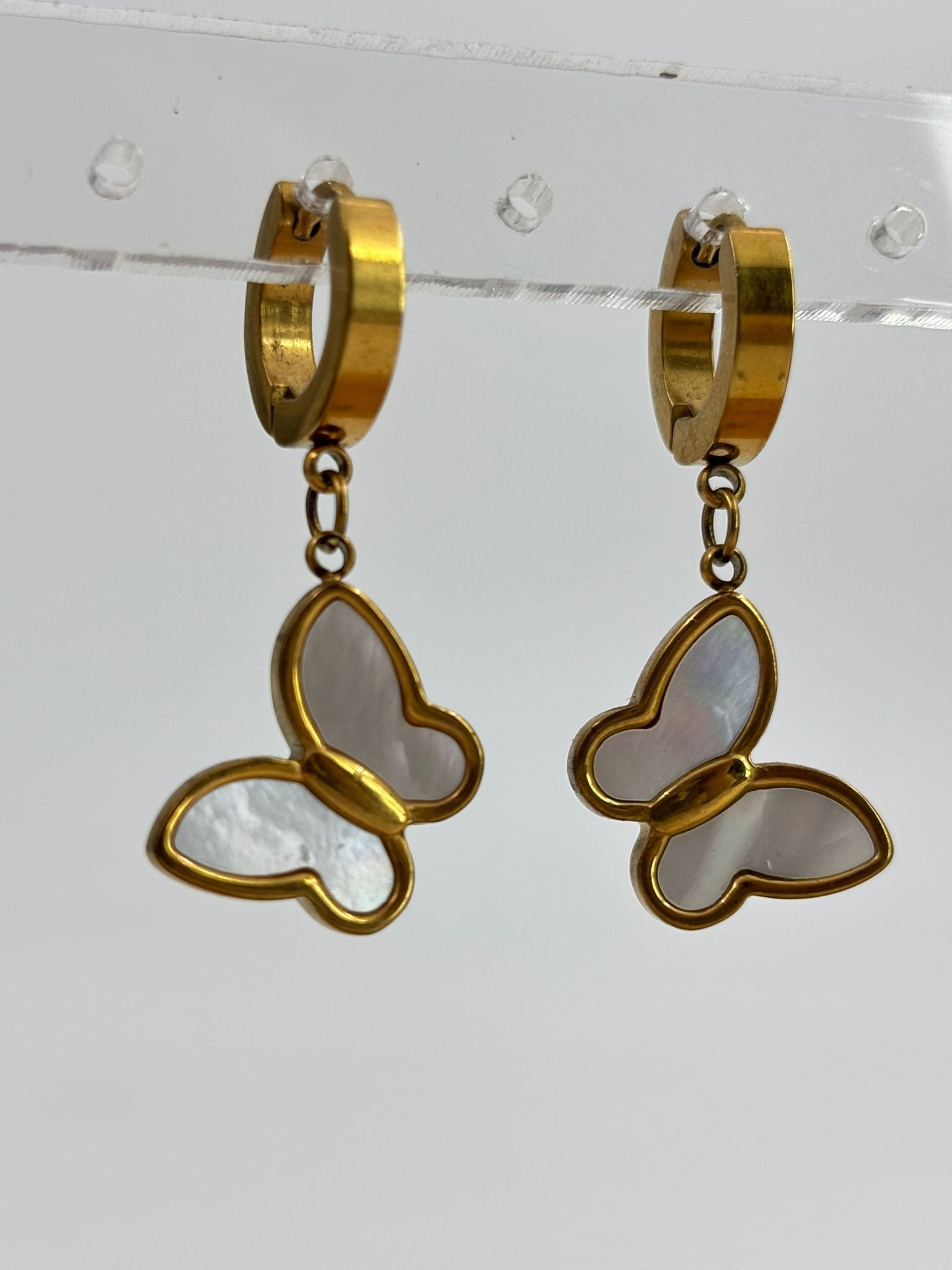 Kelebek Küpe | Gold Sedef Detay